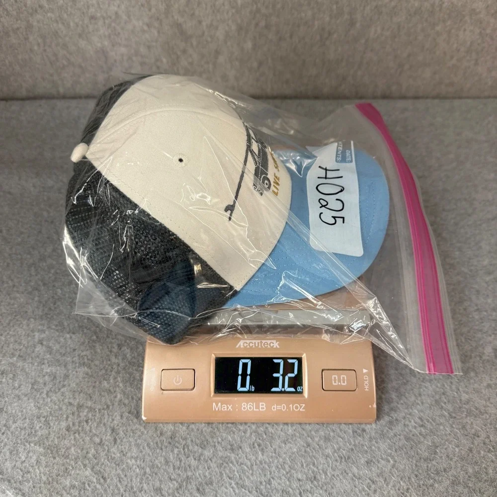 Patagonia Trucker Hat Surfboard Car Live‎ Simply Beige Blue Mesh Cap One Size OS